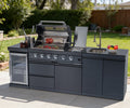 S00019 46-Inch 4-Burner Gas Outdoor Kitchen BBQ Island Grill