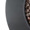 32 In. W X 13.5 In. H Iron Propane Gas Burning round Outdoor Patio Fire Pit in Dark Grey