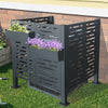 Air Conditioner Fence For Outdoor Units, Metal Privacy Fence Cover, 3 Fence Panel