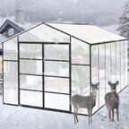 Gain Height Windproof Aluminum Greenhouse with Raised Base
