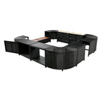 Quadrilateral Spa Surround Rattan Sectional Sofa