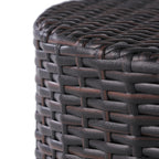 Kingstown Round Wicker Barrel Side Table