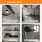 12 x 10 ft Metal Garden Shed