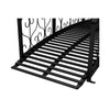 7 FT Decorative Metal Arch Footbridge - Garden Bridge with Safety Siderails