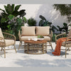 Bohemia-Inspired 4-Person Outdoor Seating Group With Removable Cushions