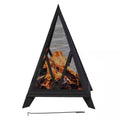 Sunnydaze Majestic Pyramid Steel Mesh Wood Burning Fire Bowl Pit