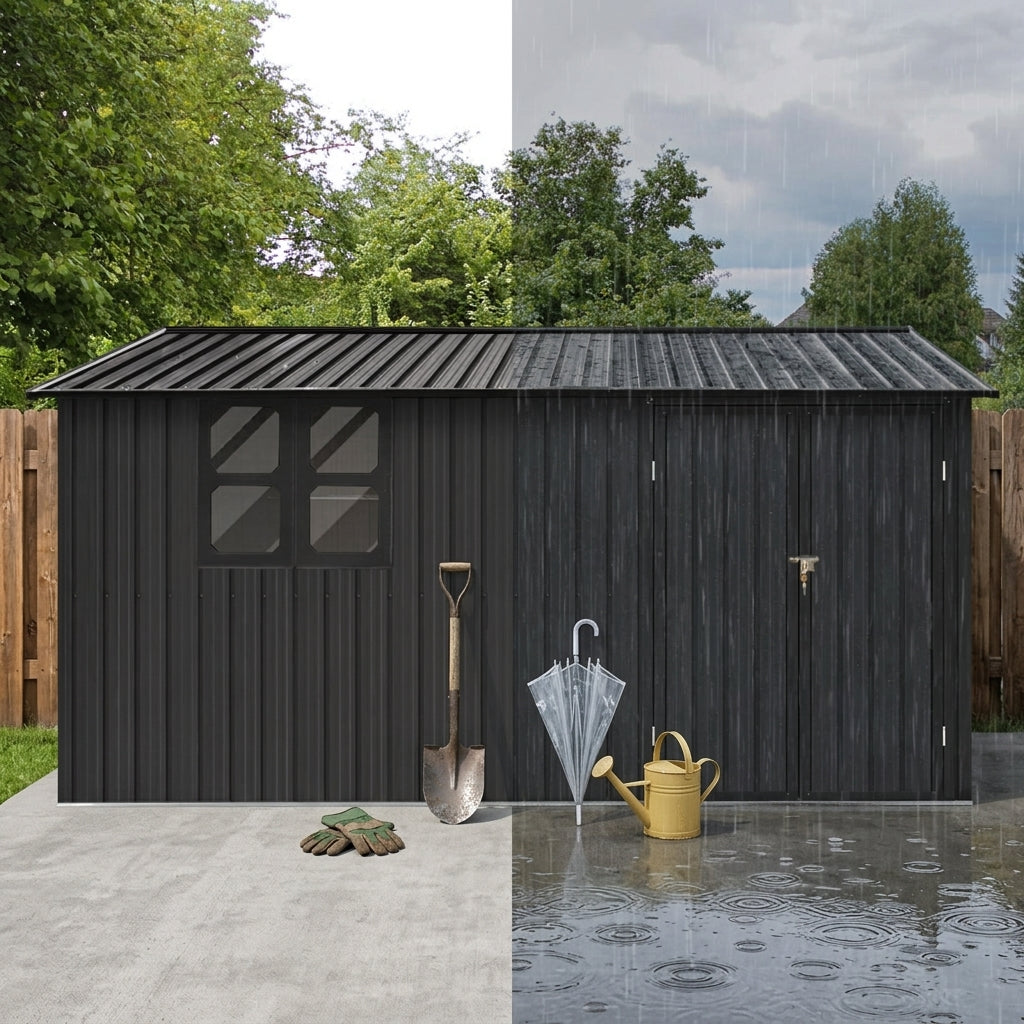 12 x 10 ft Metal Garden Shed