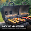 Char-Griller ® Dual-Function 2-Burner 24,000 BTU Propane Gas and Charcoal Combination Grill and Smoker with 870 Cooking Square Inches in Black, Model E5030