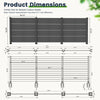 50" W x 49" H Outdoor Privacy Screen with Aluminum Posts