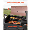 Wood Pellet Grill and Smoker, 8 in 1 BBQ Grills for Outdoor Cooking, 575 Sq.In. Cook Area Electric Smokers,Control Black