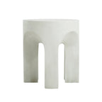 Outdoor MGO Round Top Side Table in Antique White