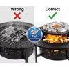 Trumanpick Fire Pit for outside 42" Wood Burning Fire Pit Tables with 2 Adjustable Swivel BBQ Grills, Lid, Poker for Patio Backyard BBQ Ice Storage