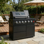 46-Inch 75300 BTU 6-Burners Deluxe Stainless Steel Gas Outdoor Barbecue Grill