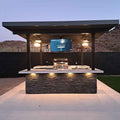 Outdoor Kitchen BBQ Island with Dual TVs