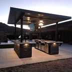 Outdoor Kitchen BBQ Island with Dual TVs