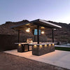 Outdoor Kitchen BBQ Island with Dual TVs