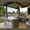 Bermuda Kitchen BBQ Island with Built-In TV, Fire Pit & Bar