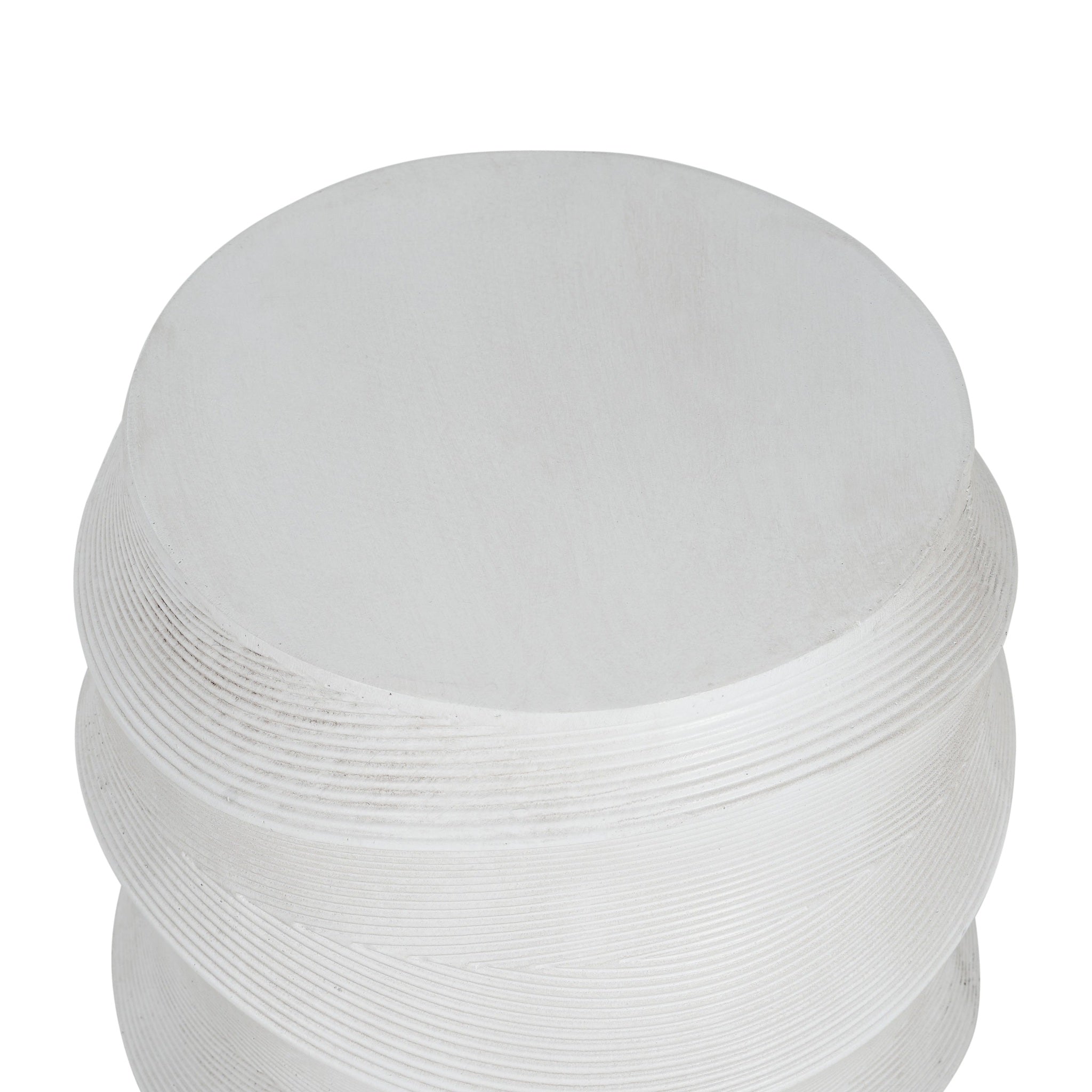 Antique-Style Magnesium Oxide Outdoor Side Table