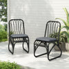 Outdoor Wicker Dining Chairs With Washable Cushions (Set of 2)