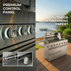 75300 BTU 6 Burners Deluxe Stainless Steel Gas Outdoor Kitchen Barbecue Island Grill