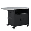 Foldable Outdoor Prep Station BBQ Cart Patio Dining Cart