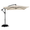 8 x 8 FT Offset Cantilever Patio Umbrella Square Hanging Outdoor Market Umbrella with 360¬∞ Rotation