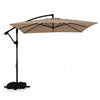 8 x 8 FT Offset Cantilever Patio Umbrella Square Hanging Outdoor Market Umbrella with 360¬∞ Rotation