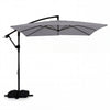 8 x 8 FT Offset Cantilever Patio Umbrella Square Hanging Outdoor Market Umbrella with 360¬∞ Rotation