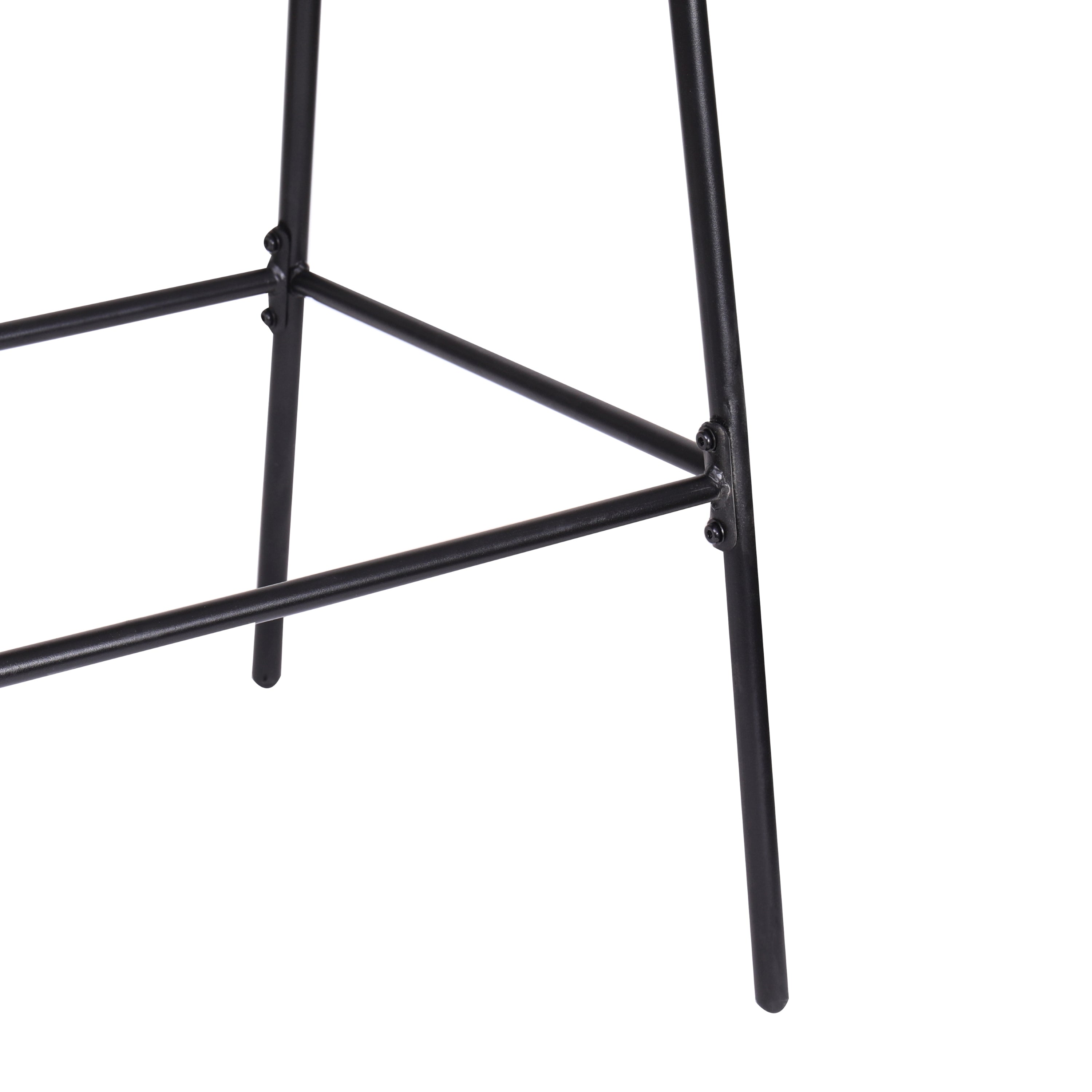 Ladd Outdoor Metal Wicker Barstool Set of 2 - Light Gray