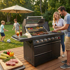 46-Inch 75300 BTU 6-Burners Deluxe Stainless Steel Gas Outdoor Barbecue Grill