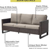 9 Piece Outdoor Patio Furniture Set with Swivel Rockers