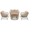 Bohemia-Inspired 4-Person Outdoor Seating Group With Removable Cushions