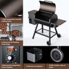 King Chii 456 Sq. In. Wood Pellet Grill and Smoker BBQ with PID Auto Temperature Control in Bronze