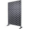 Outdoor / Indoor Privacy Screen Metal Privacy Screen, Freestanding Decorative Privacy Screen For Deck Balcony Patio - Black