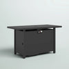 Outdoor Fire Table With Lid - Dark Gray