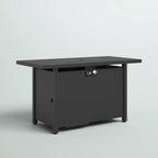 Outdoor Fire Table With Lid - Dark Gray