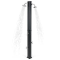 9.3 Gallon Solar Heated Outdoor Shower with Dual Shower Heads-Black
