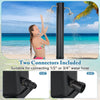 9.3 Gallon Solar Heated Outdoor Shower with Dual Shower Heads-Black