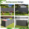 50" W x 49" H Outdoor Privacy Screen with Aluminum Posts, 4 Panels, Dark