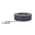 Modern Lightweight Concrete Outdoor Circular Fire Pit 50,000 BTU