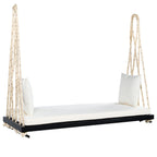 Patio Wooden Swing Chair Hanging Porch Swing Bench
