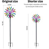Wind Spinners Outdoor Metal, 360Â° Kinetic Wind Spinner with Stake, Metal Garden Yard Patio Lawn Windmill Decor (12.6" Dia, 56.7" H, Rainbow Petal)