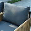 New Comming Outdoor Brown PE Wicker Sofa Set - 2 Pieces with Grey Cushions