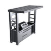 The Amalfi 97-Inch 4-Burner 72K BTU LP Outdoor Kitchen Grill Island With Wine Cooler, Rotisserie, Cabinets, And Granite Countertops