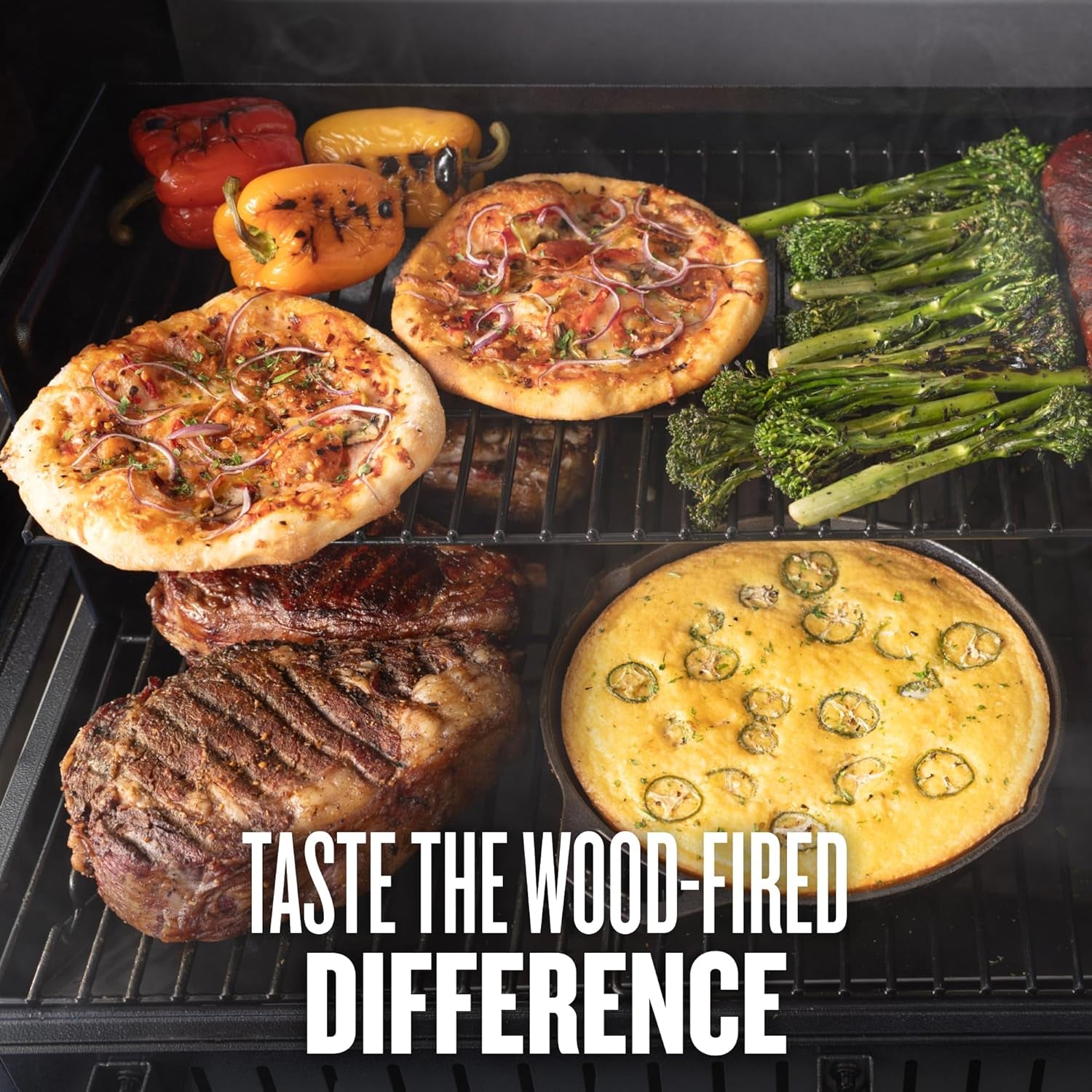 Traeger Grills Woodridge Electric Wood Pellet Grill and Smoker, Wi-Fi Temperature Control up to 500 Degrees, 860 Sq. In. Cooking Capacity, 6-In-1 for Outdoor Grilling, Smoking, BBQ, Black, TFB86MLH