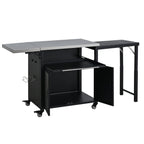 Foldable Outdoor Prep Station BBQ Cart Patio Dining Cart