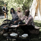 Cowboy Fire Pit 23-Inch - Open Fire Grill with Cooking Grate for Outdoor Cooking - Heavy Duty Open Grill