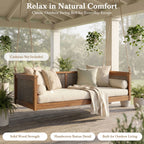 Outdoor Classic Solid Wood Twin Size Swing Bed