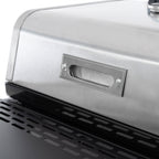 2+2 multifunctional gas barbecue grill and covered grill combination for outdoor cooking