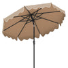 9 Feet Patio Umbrella with Crank Handle and Push Button Tilt